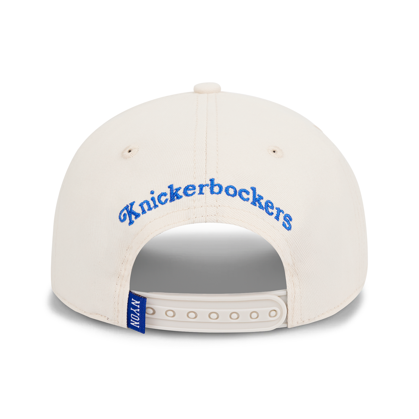 NYON x Knicks Ivory Motto Cotton Twill Snapback - Back View