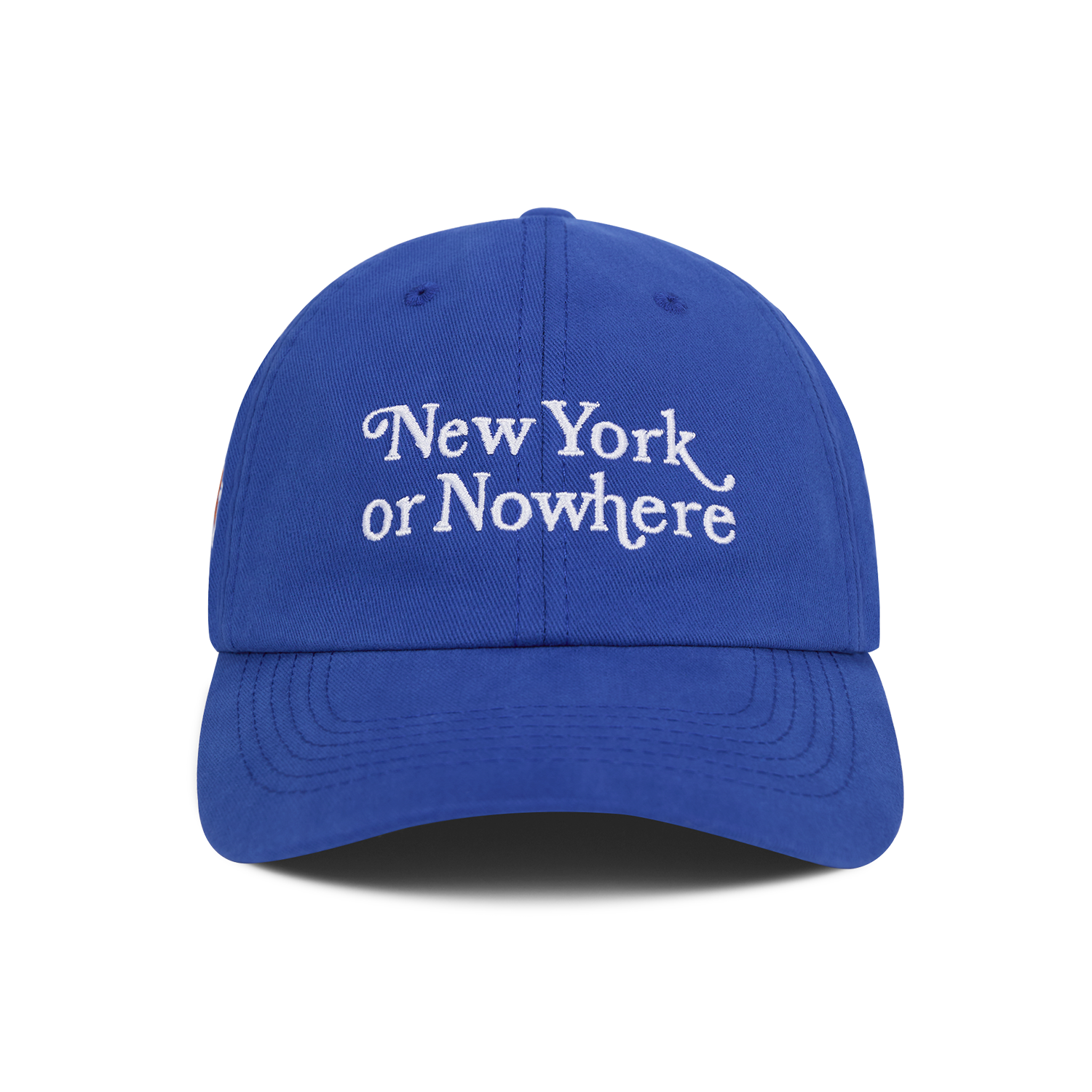 NYON x Knicks Royal Motto Cotton Twill Dad Hat - Front View