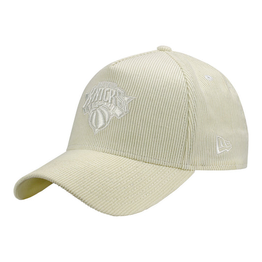 New Era Knicks Chrome Corduroy 940 A-Frame Snapback - Front Left View