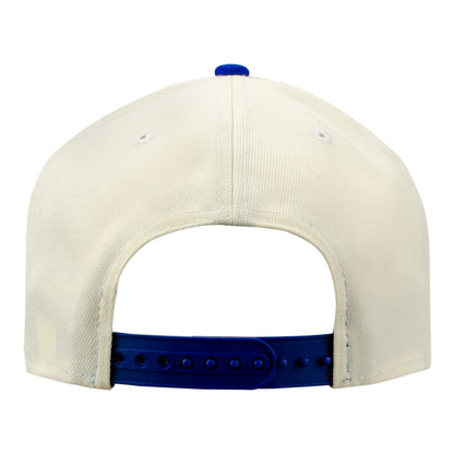 New Era Knicks Primary Logo Two-Tone Chrome/Royal 940 A-Frame Snapback -  Back View