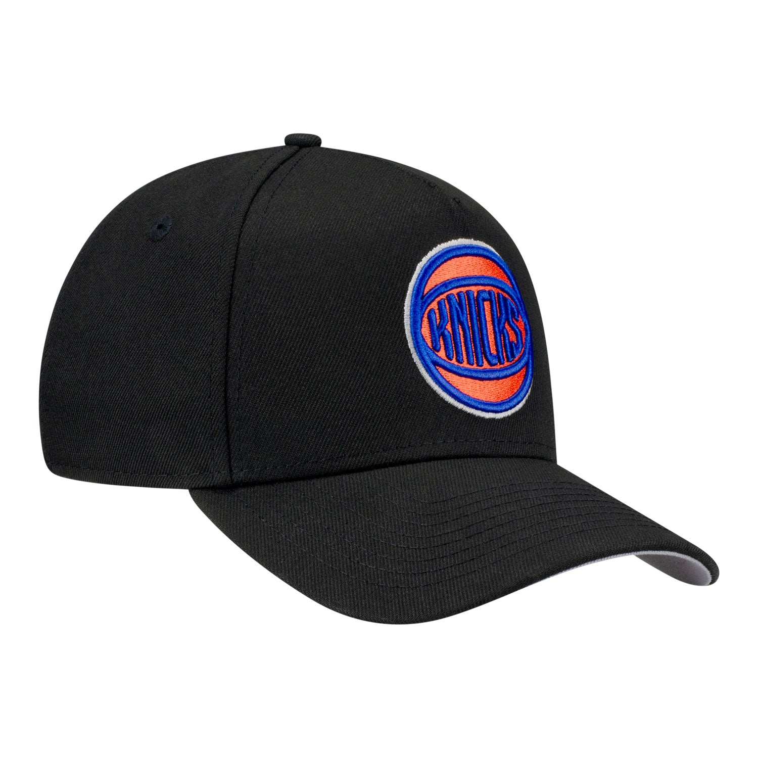New Era Knicks Black Ball Logo 940 A-Frame Snapback - Side View