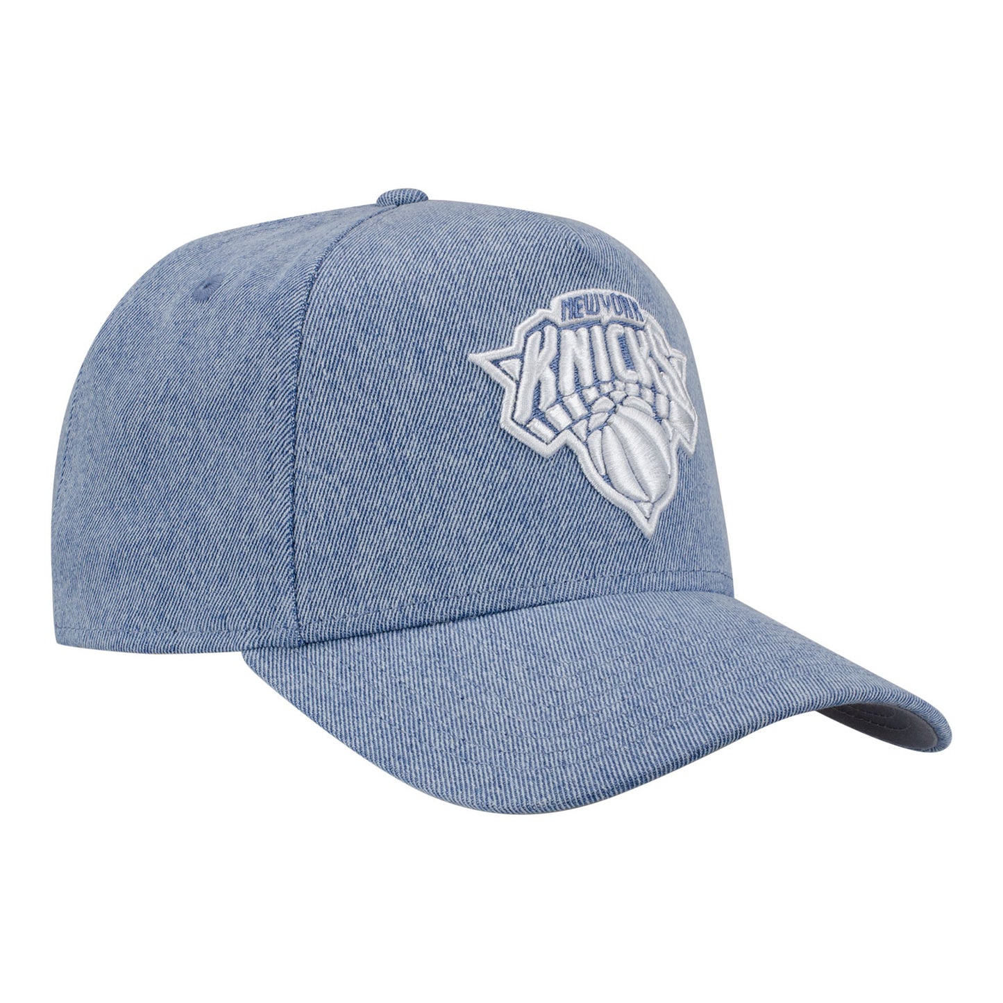 New Era Knicks Exclusive Denim 940 A-Frame Snapback Hat