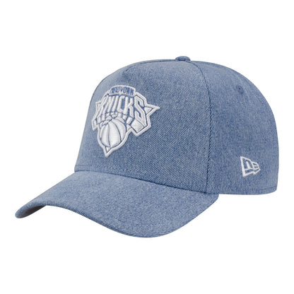 New Era Knicks Exclusive Denim 940 A-Frame Snapback Hat