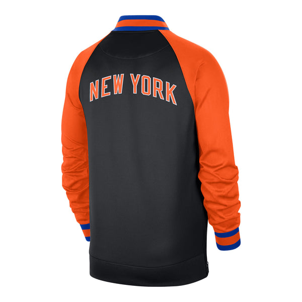 Nike Knicks City Edition 22-23 Showtime Jacket - In Black - Back View
