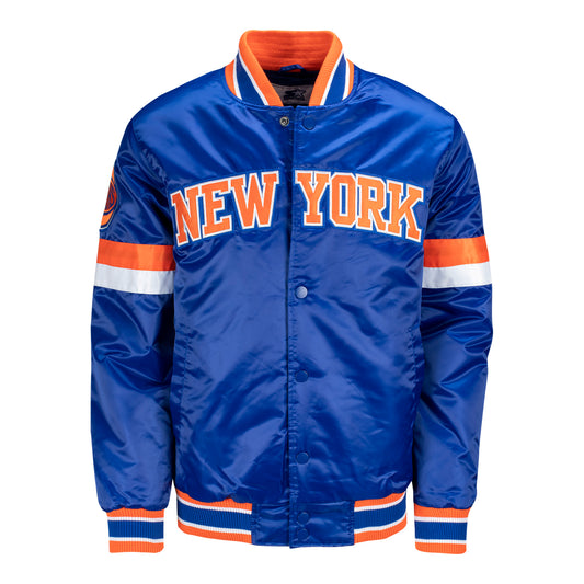 Starter Knicks Home Game Varsity Jacket - Front View