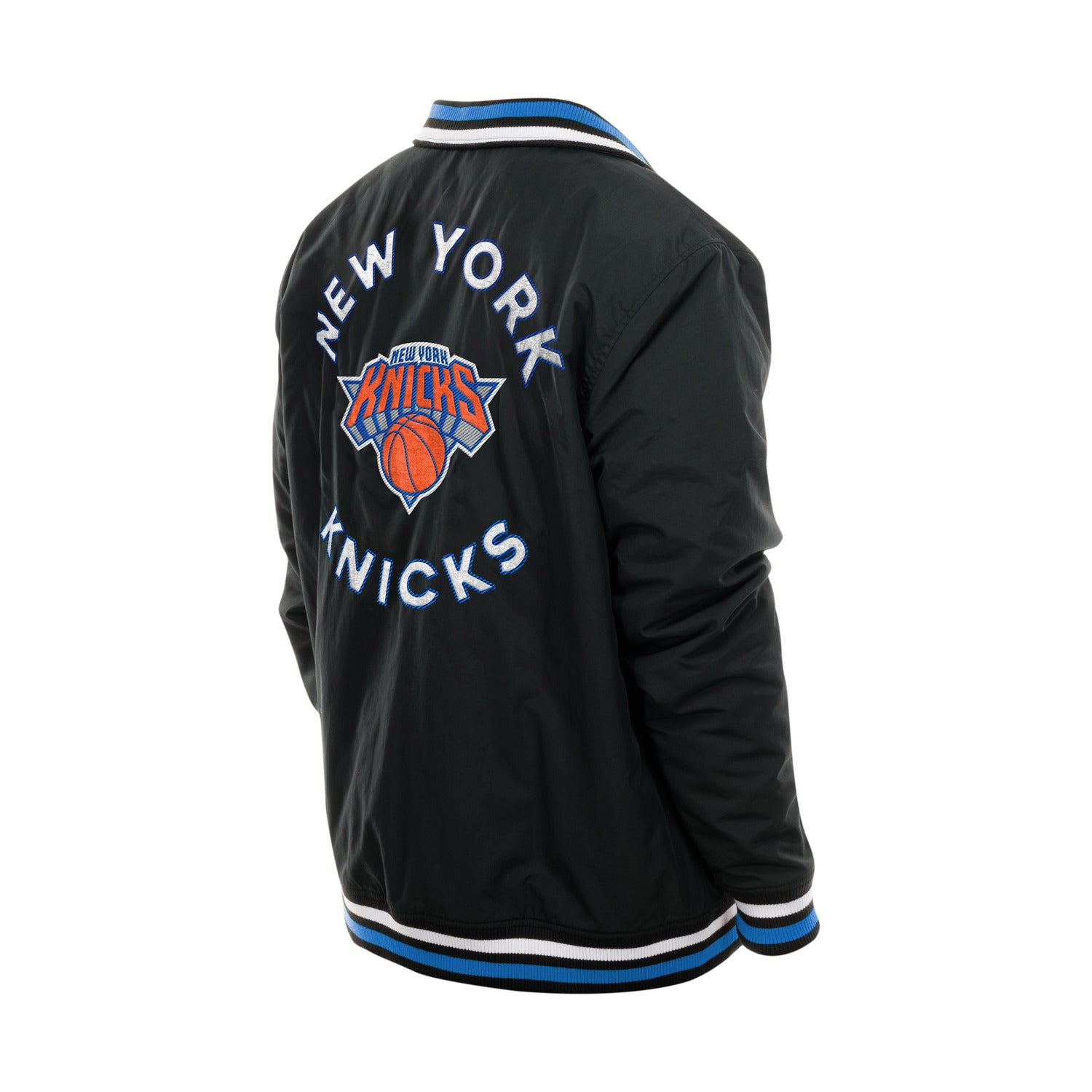 New Era Knicks Throwback Nylon Applique Full Zip Jacket - Back View