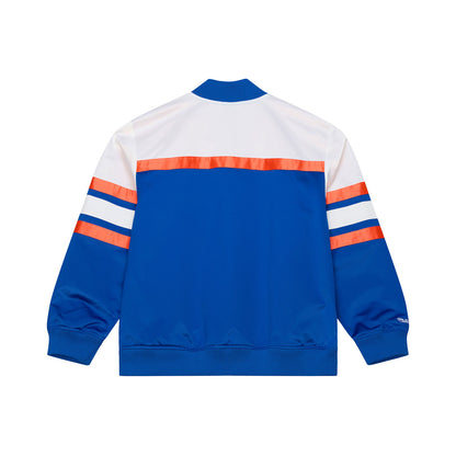 Mitchell & Ness Knicks Team Color Head Coach Lightweight Satin Jacket - Back View