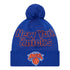 New Era Knicks 2023 Draft Knit Hat - In Blue - Front View