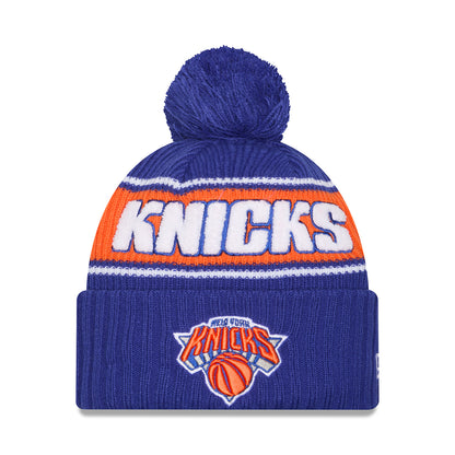 New Era Knicks Bold Royal Knit Pom - Front View