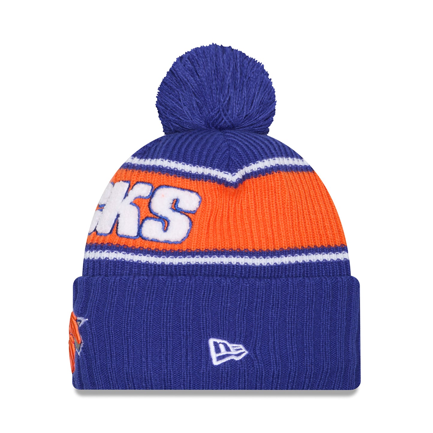 New Era Knicks Bold Royal Knit Pom - Side View