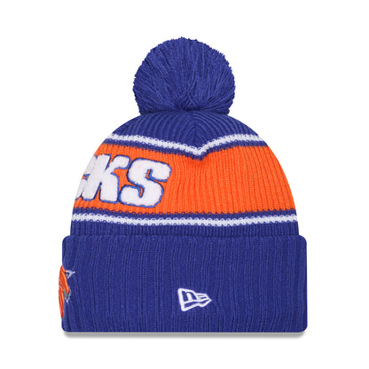 New Era Knicks Bold Royal Knit Pom - Side View
