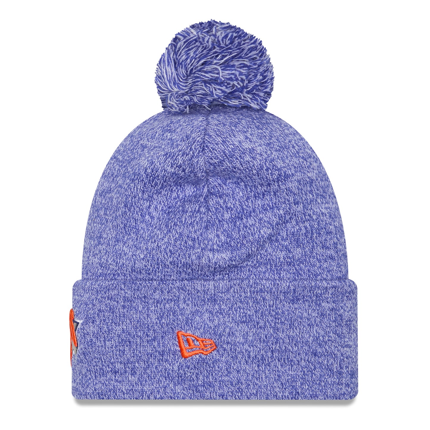 New Era Knicks Marled Royal Knit Pom - Side View