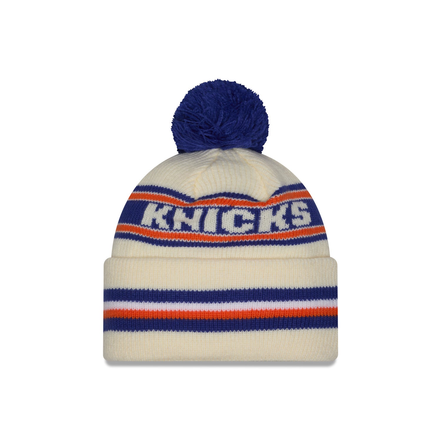New Era Knicks Classic Chrome/Royal Knit Pom - Back View