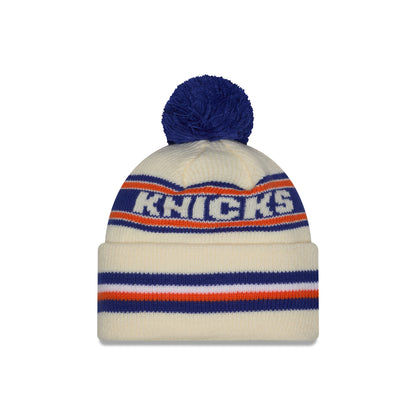 New Era Knicks Classic Chrome/Royal Knit Pom - Back View