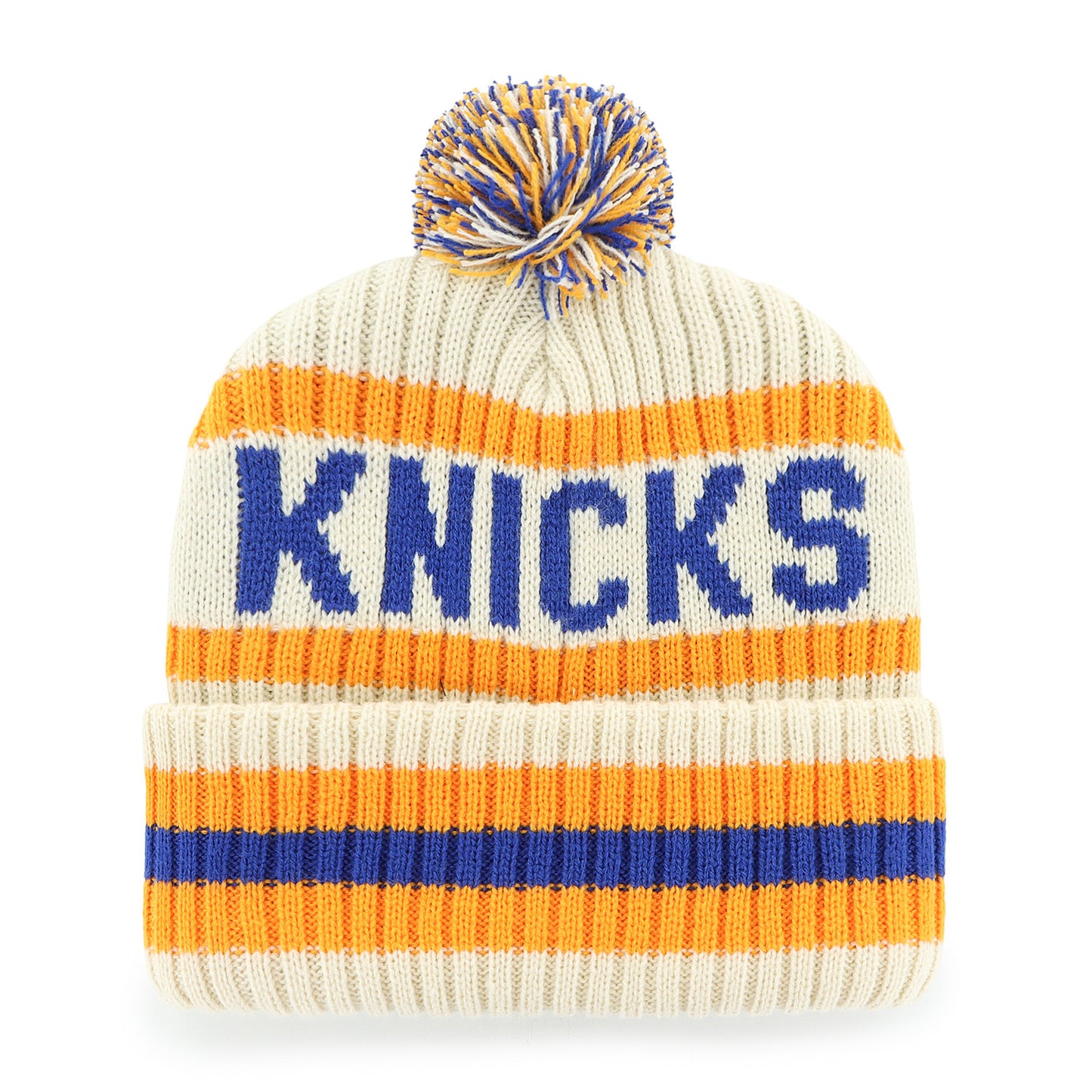 '47 Brand Knicks Natural Bering Pom Cuff Knit - Back View
