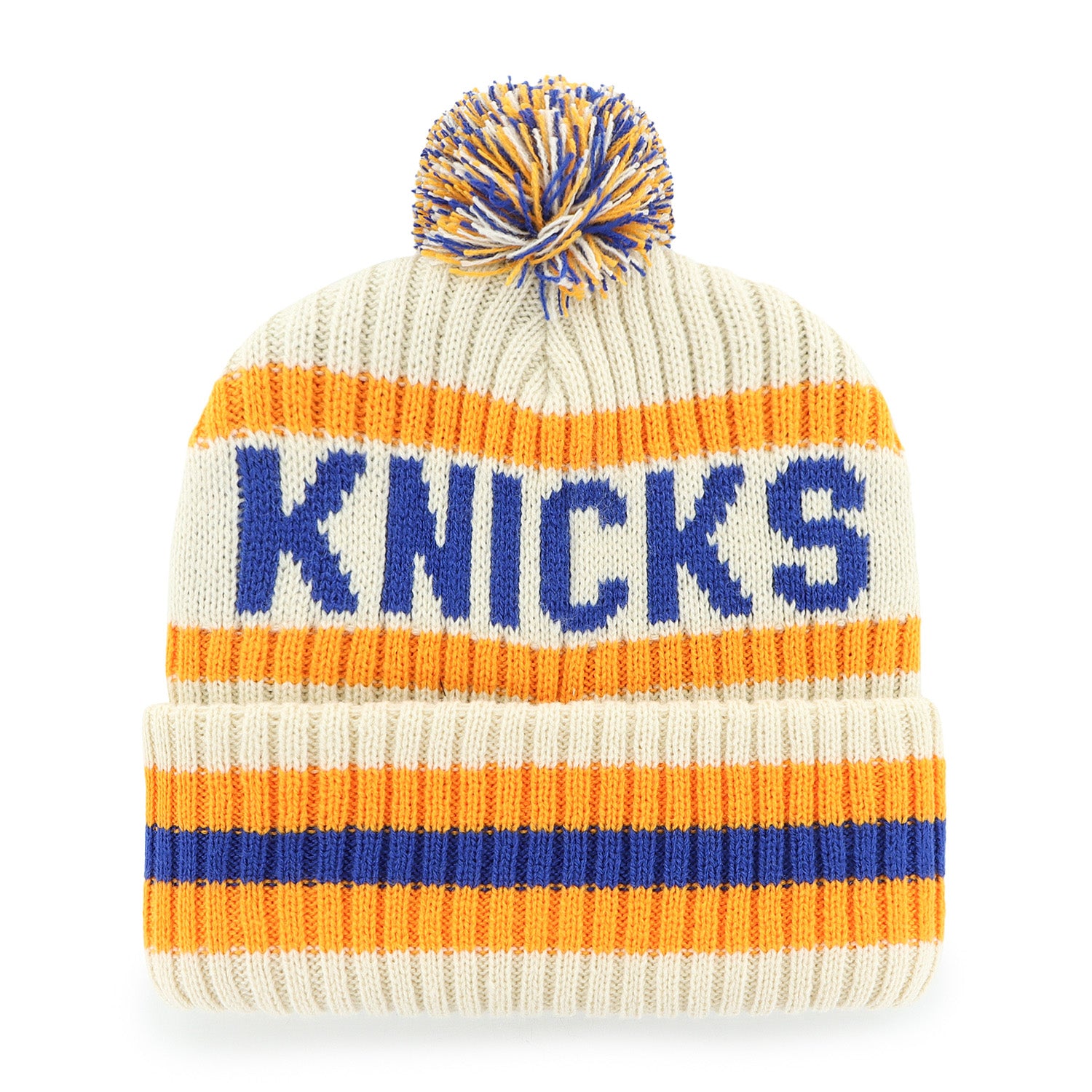 '47 Brand Knicks Natural Bering Pom Cuff Knit - Back View