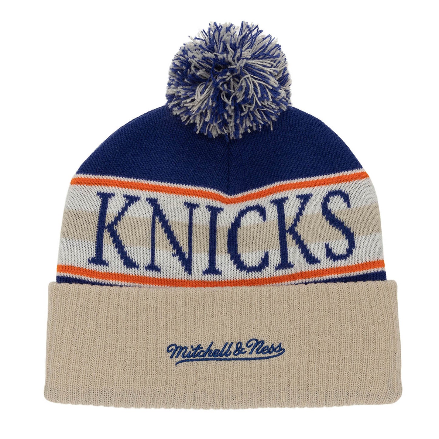 Mitchell & Ness Knicks Hardwood Classic Knit Pom - Back View