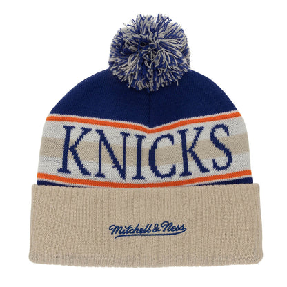 Mitchell & Ness Knicks Hardwood Classic Knit Pom - Back View