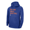 Nike Knicks On Court 23-24 Dri-fit Royal Spotlight Hoodie - In Blue - Front View