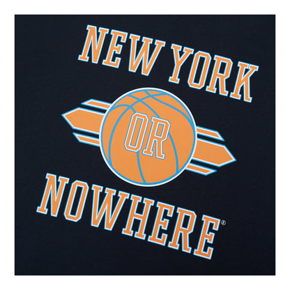 NYON x Knicks Navy "Swish" Hoodie - Up Close Back View
