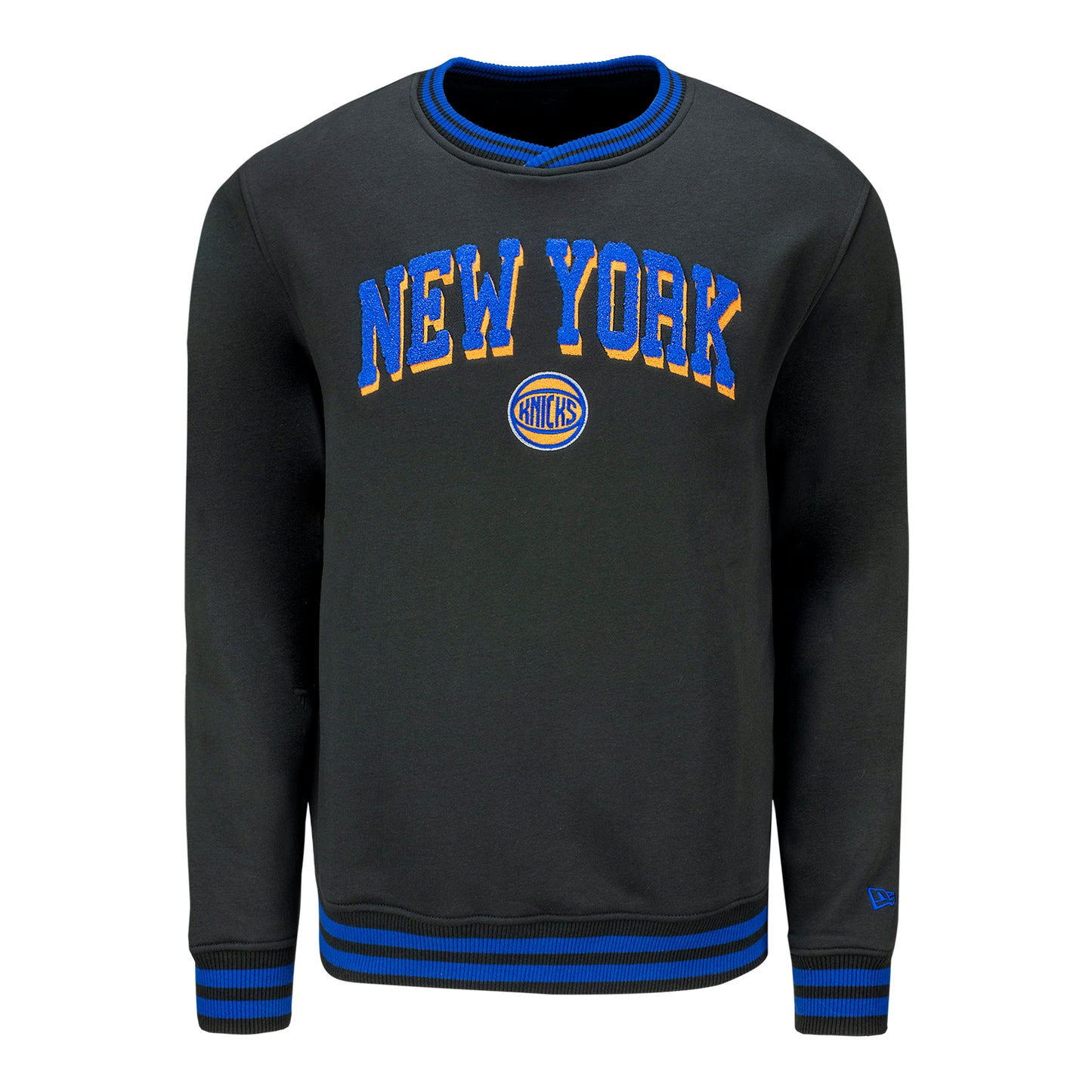 New Era Knicks Wordmark Ball Logo Black Crew