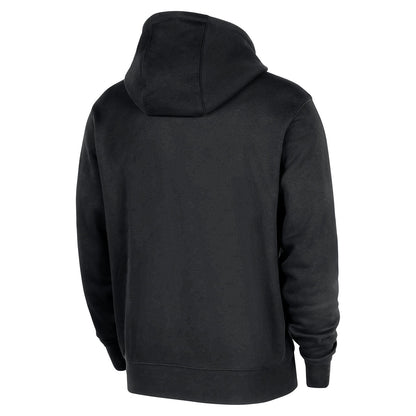 Nike Knicks On Court 25-26 Practice Black Club Hoodie - Back View