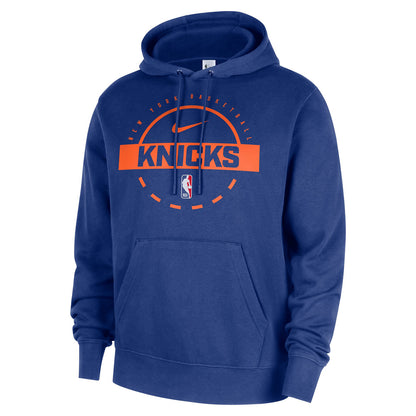 Nike Knicks On Court 25-26 Practice Royal Club Hoodie - Front View