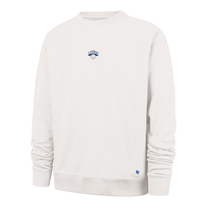 47 Brand Knicks Sandstone Offside Foundation Crew In White - Front View
