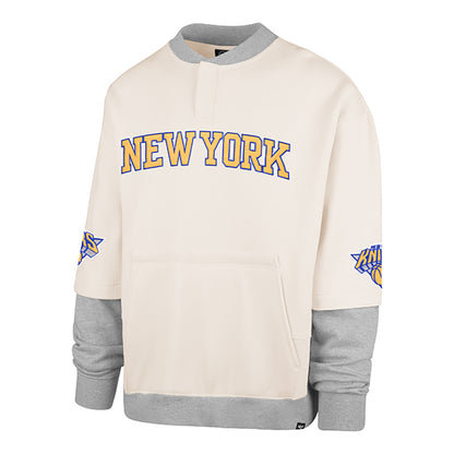 '47 Brand Knicks Trifecta Double Layered Snap Crew - Front View