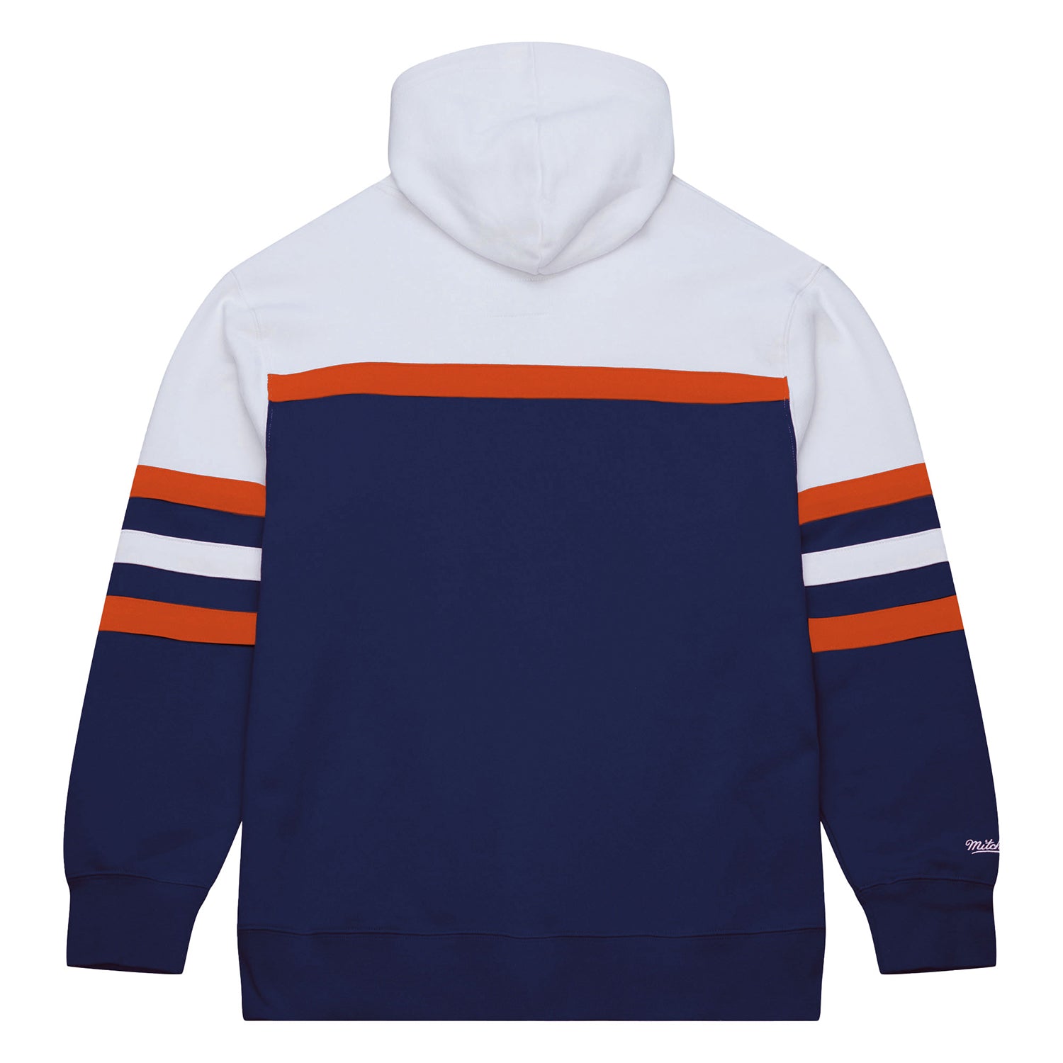 Mitchell & Ness Knicks Navy/White Head Coach Hoodie - Back View