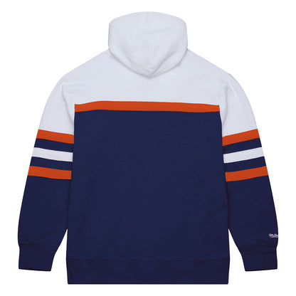 Mitchell & Ness Knicks Navy/White Head Coach Hoodie - Back View