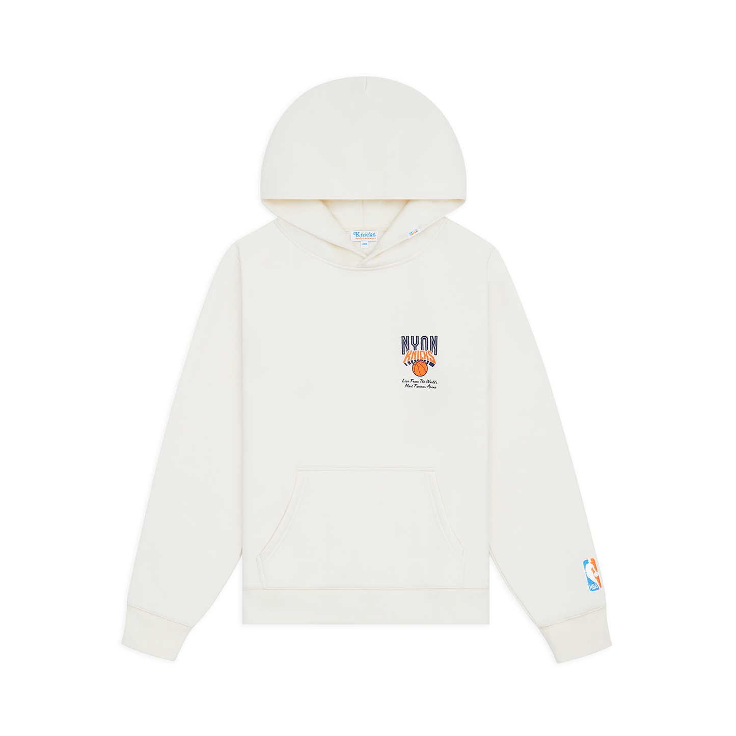 NYON x Knicks Skyscraper Cream Hoodie - Front View
