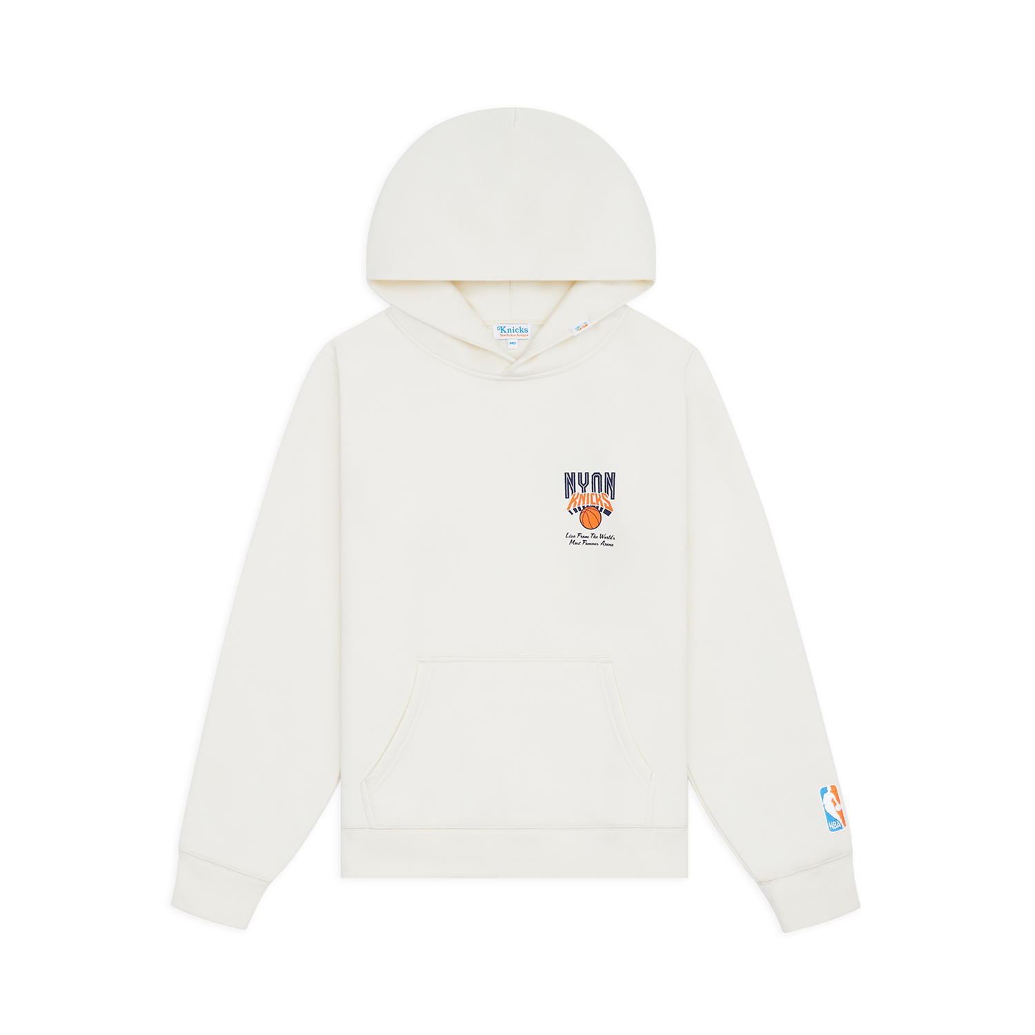 NYON x Knicks Skyscraper Cream Hoodie - Front View