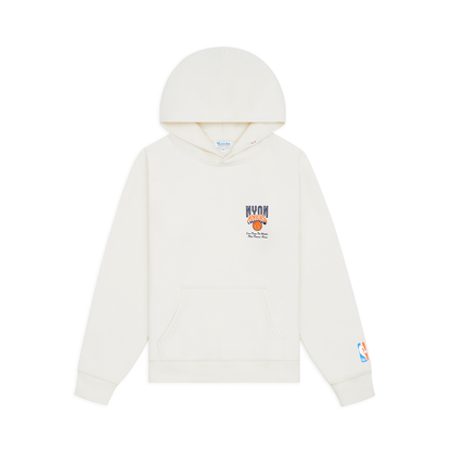 NYON x Knicks Skyscraper Cream Hoodie - Front View