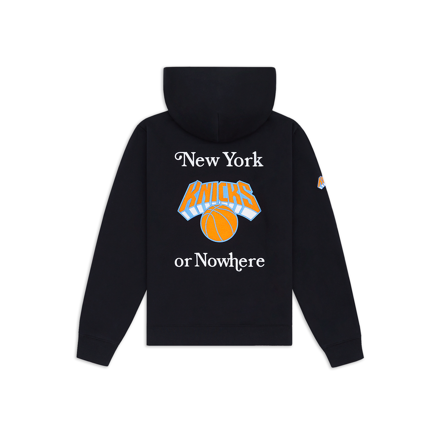 NYON x Knicks Give and Go Black Hoodie - Back View