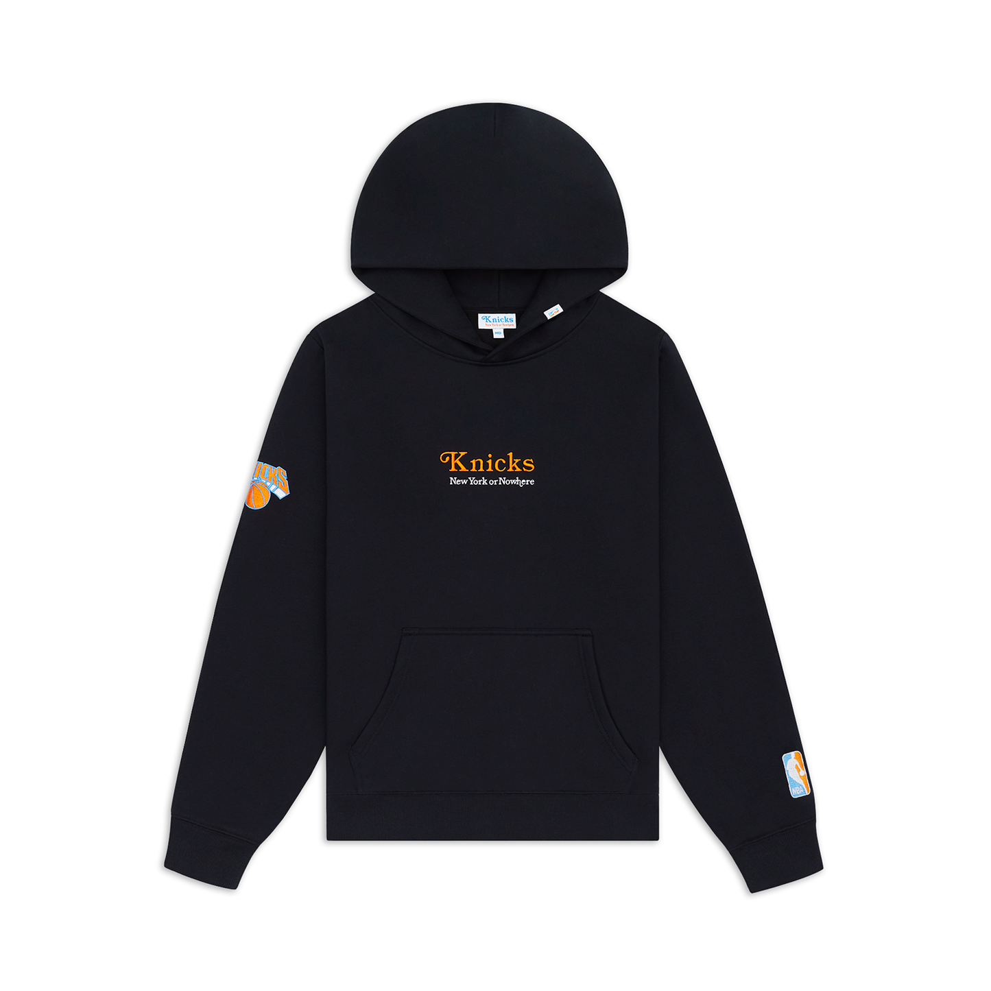 NYON x Knicks Give and Go Black Hoodie - Front View