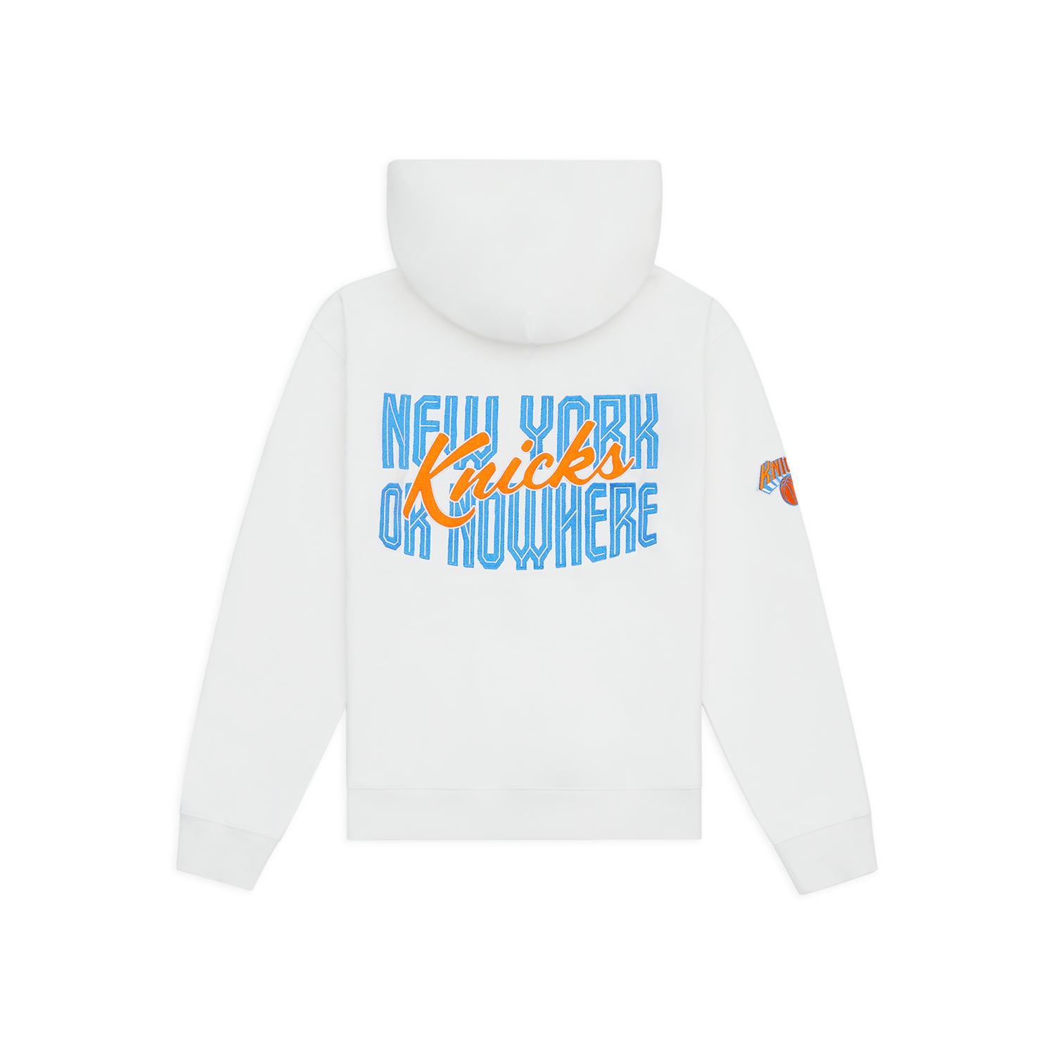 NYON x Knicks Crisscross Off White Zip Hoodie - Back View
