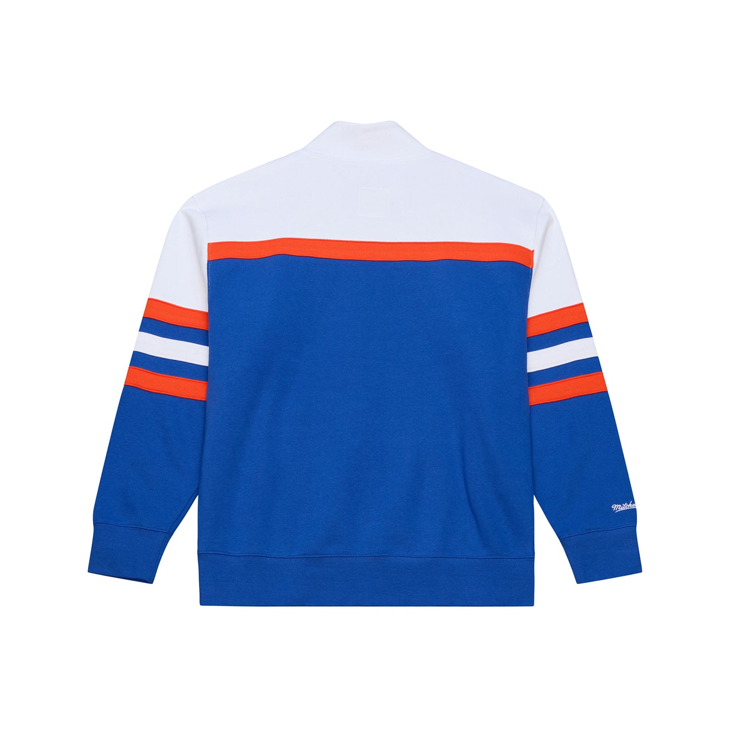 Mitchell & Ness Knicks Team Color Head Coach 1/4 Zip Pullover - Back View