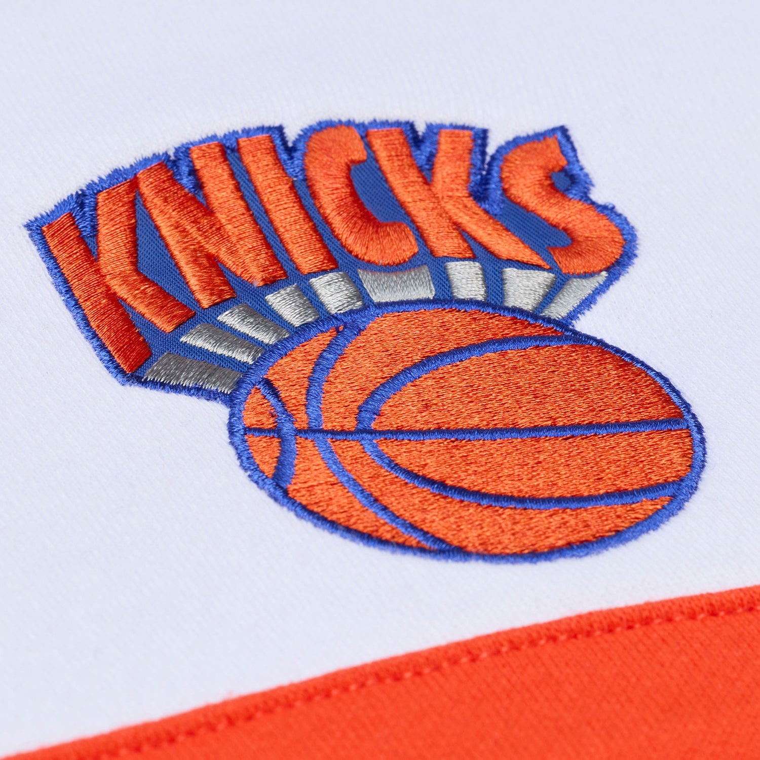 Mitchell & Ness Knicks Team Color Head Coach 1/4 Zip Pullover - Patch View