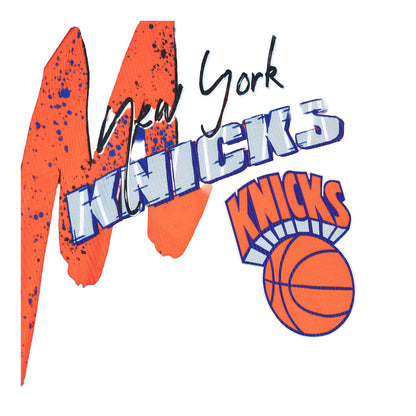 Mitchell & Ness Knicks Hyper Hoops Moto Longsleeve Tee In Multi-Color - Logo View