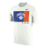 Nike Knicks Courtside Logo Tee - In White- Front View