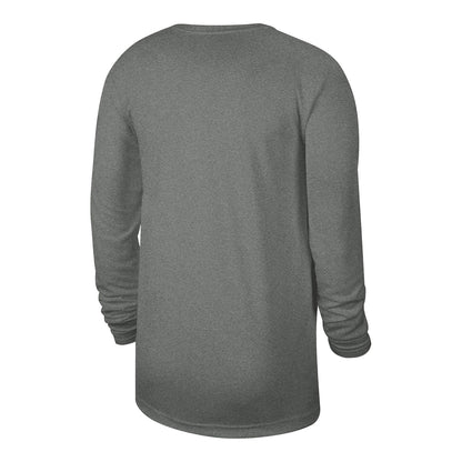 Nike Knicks On Court 23-24 Dri-fit Practice Longsleeve T-Shirt - In Grey - Back View