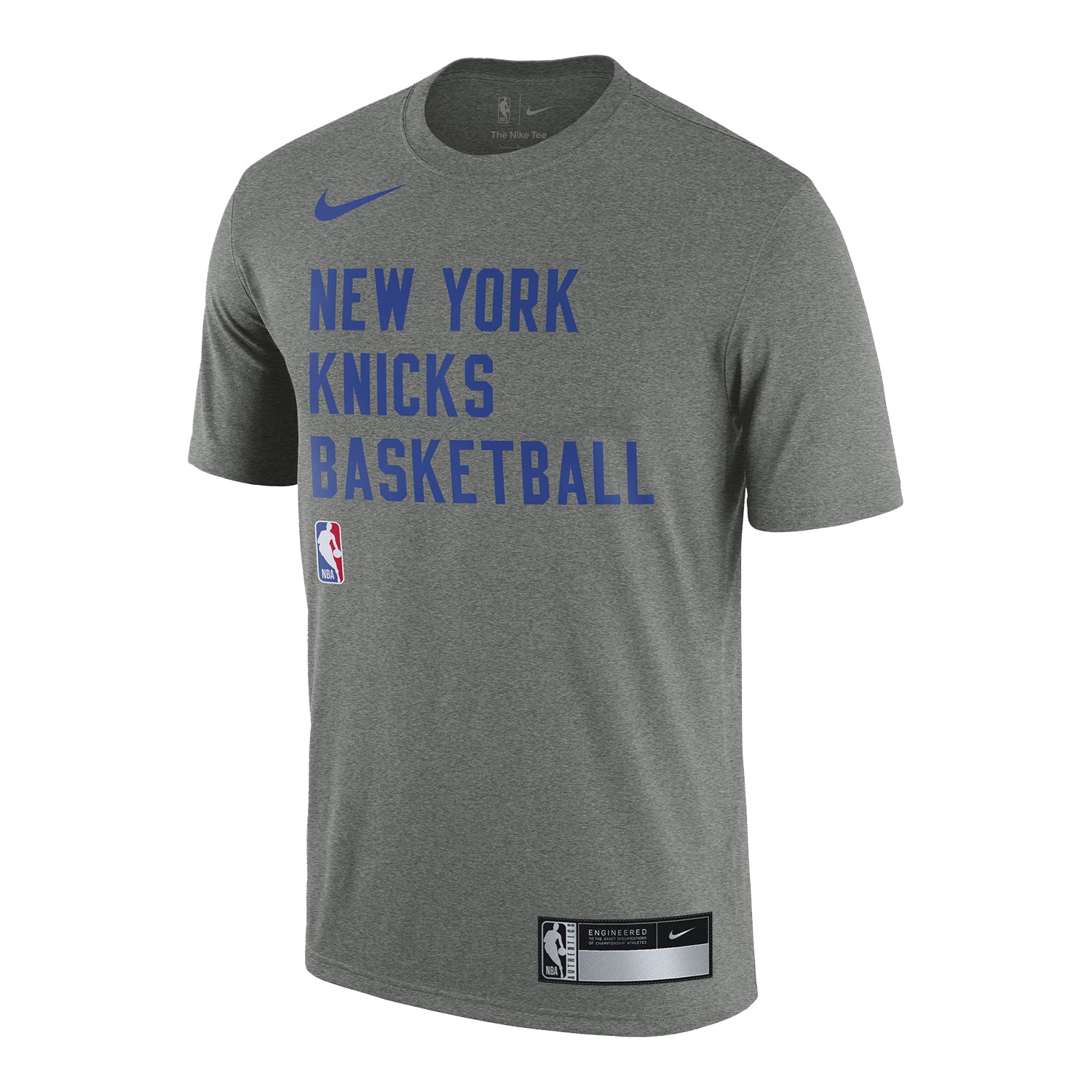 Nike Knicks On Court 23-24 Dri-fit Grey Practice T-Shirt - In Grey - Front View