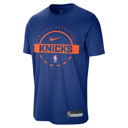 Nike Knicks On Court 25-26 Authentic Practice Royal Tee - Front View