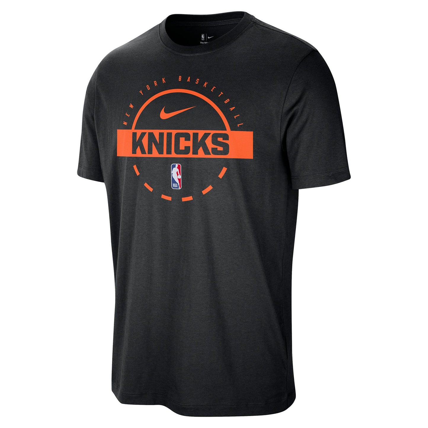Nike Knicks On Court 25-26 Practice Black Tee - Front View