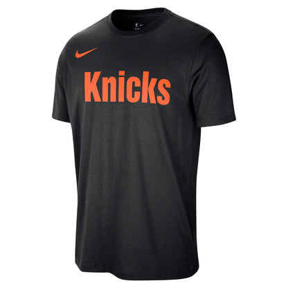 Nike Knicks Essentials Relaxed Black Tee - Front View
