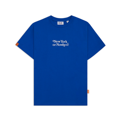 NYON x Knicks Royal Motto Tee - Front View