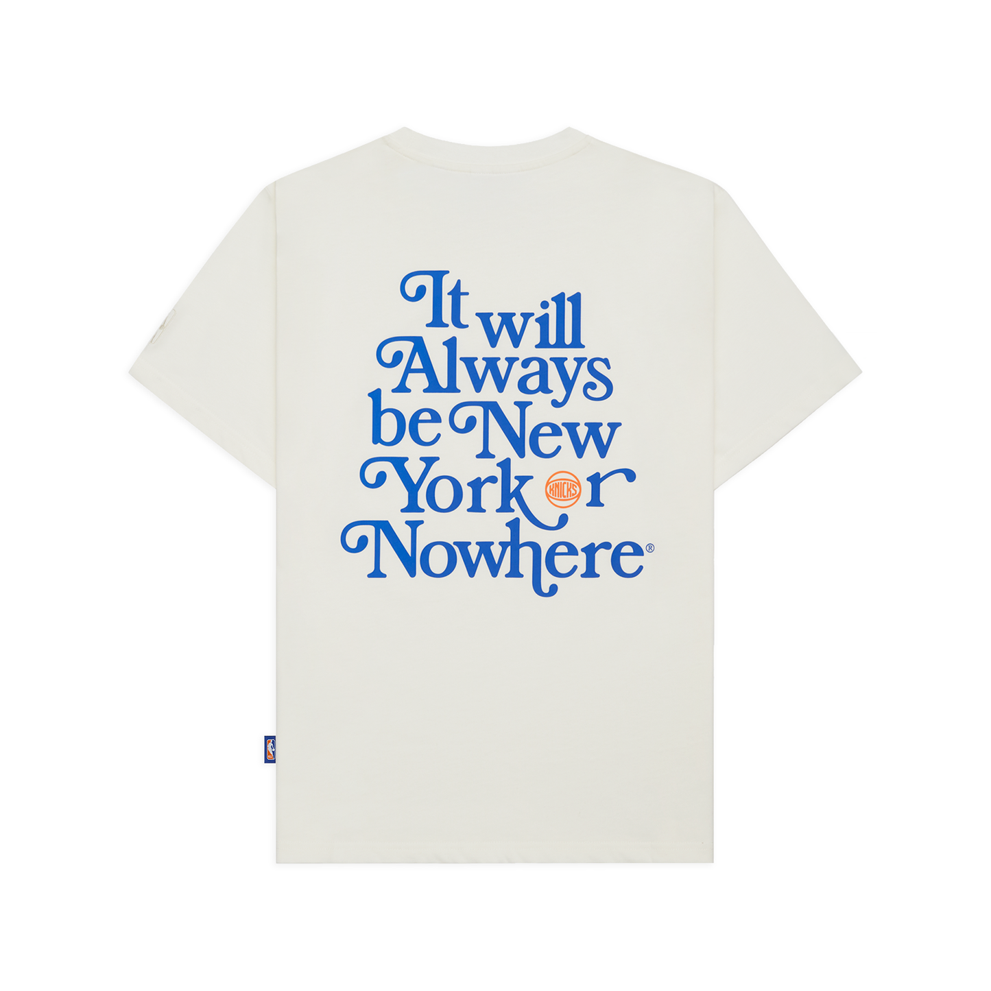 NYON x Knicks Ivory Motto Tee - Back View