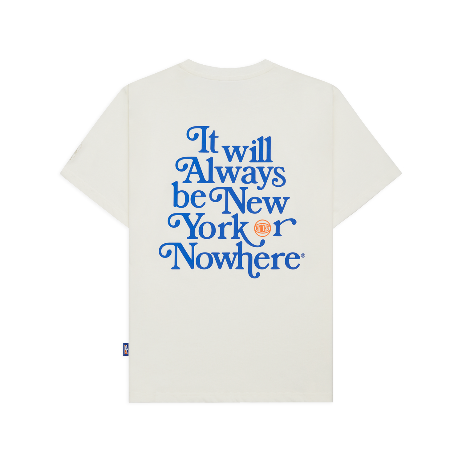 NYON x Knicks Ivory Motto Tee - Back View