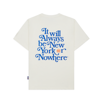 NYON x Knicks Ivory Motto Tee - Back View